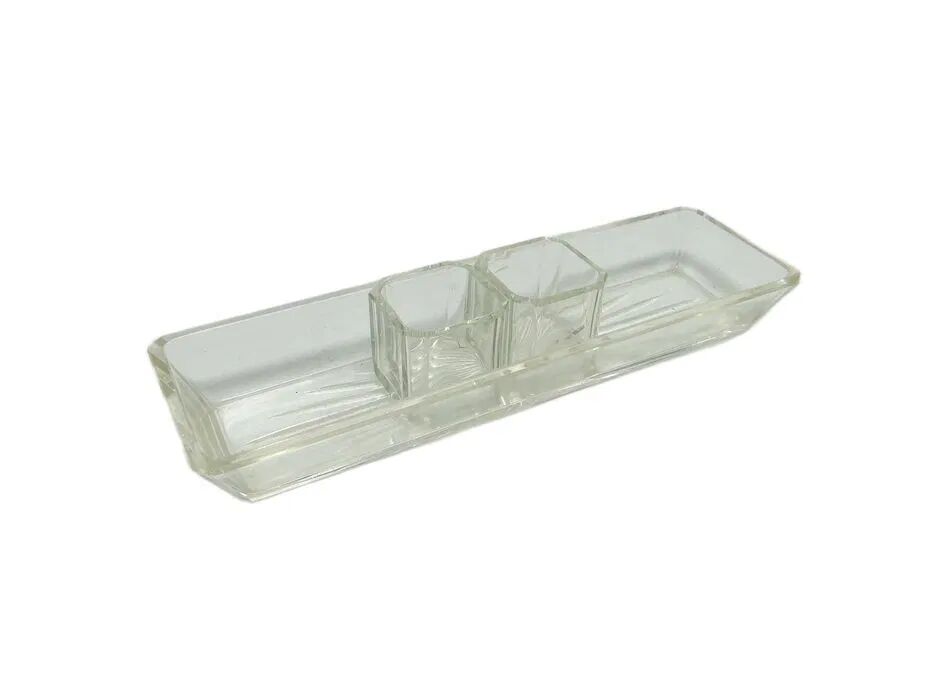 ABI Art Deco Toilet Accessory, Crystal, Czechoslovakia, 1930s