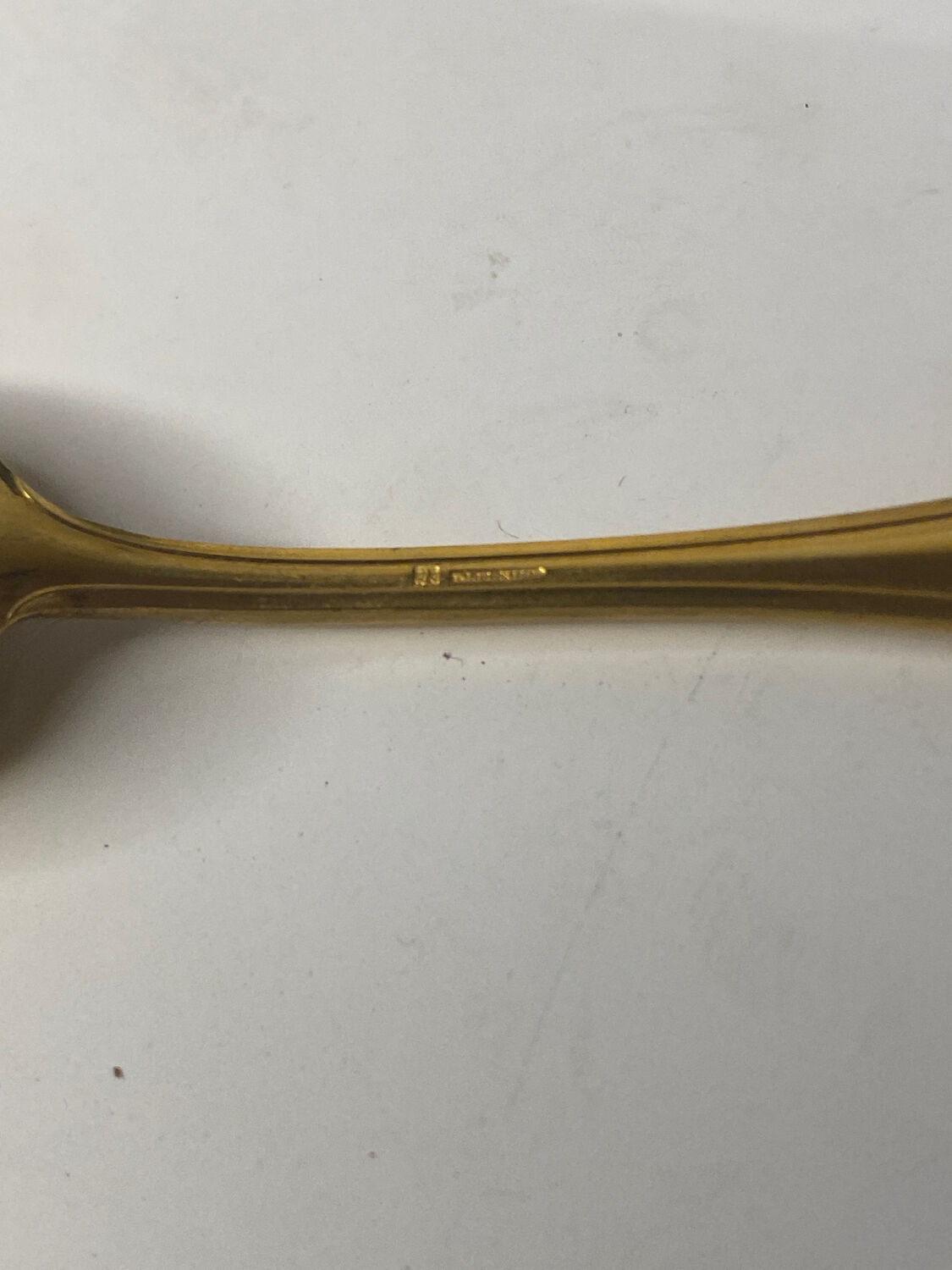 12 small silver-gilt spoons