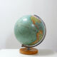 Illuminated vintage glass globe - Columbus, 1960s