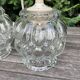 Pair of Bubble Pendant Lamps in Amber Glass Vintage 70s