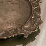 Rocaille style pewter dish