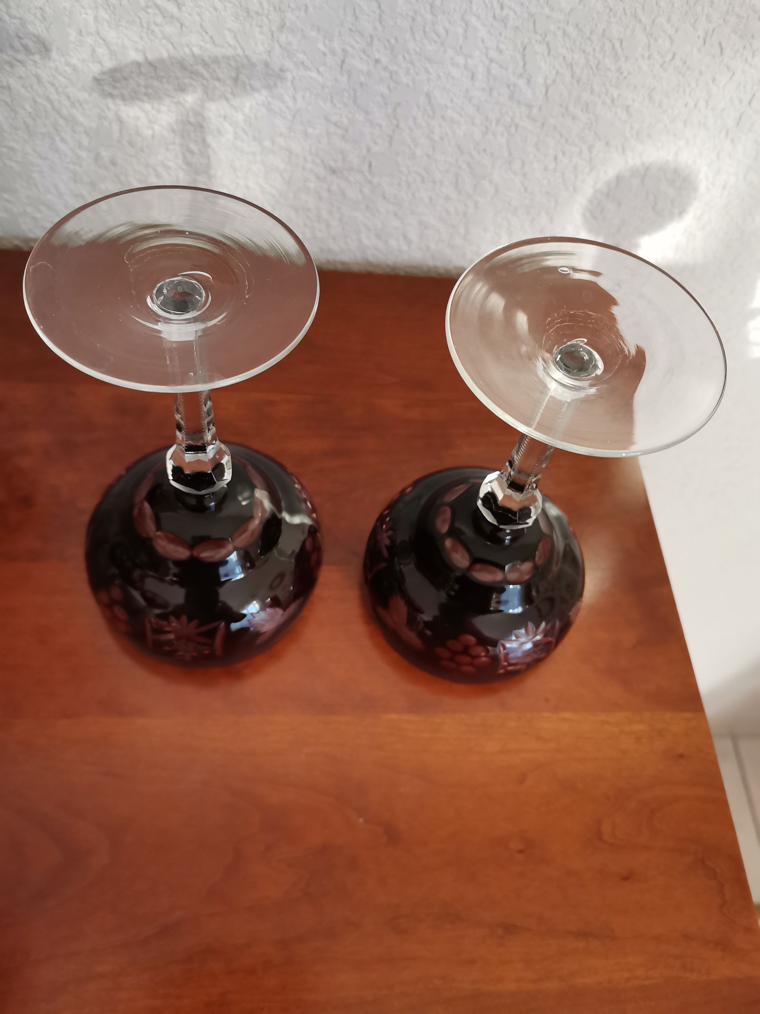 Crystal champagne glasses