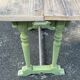 Table ancienne pieds verts patinés