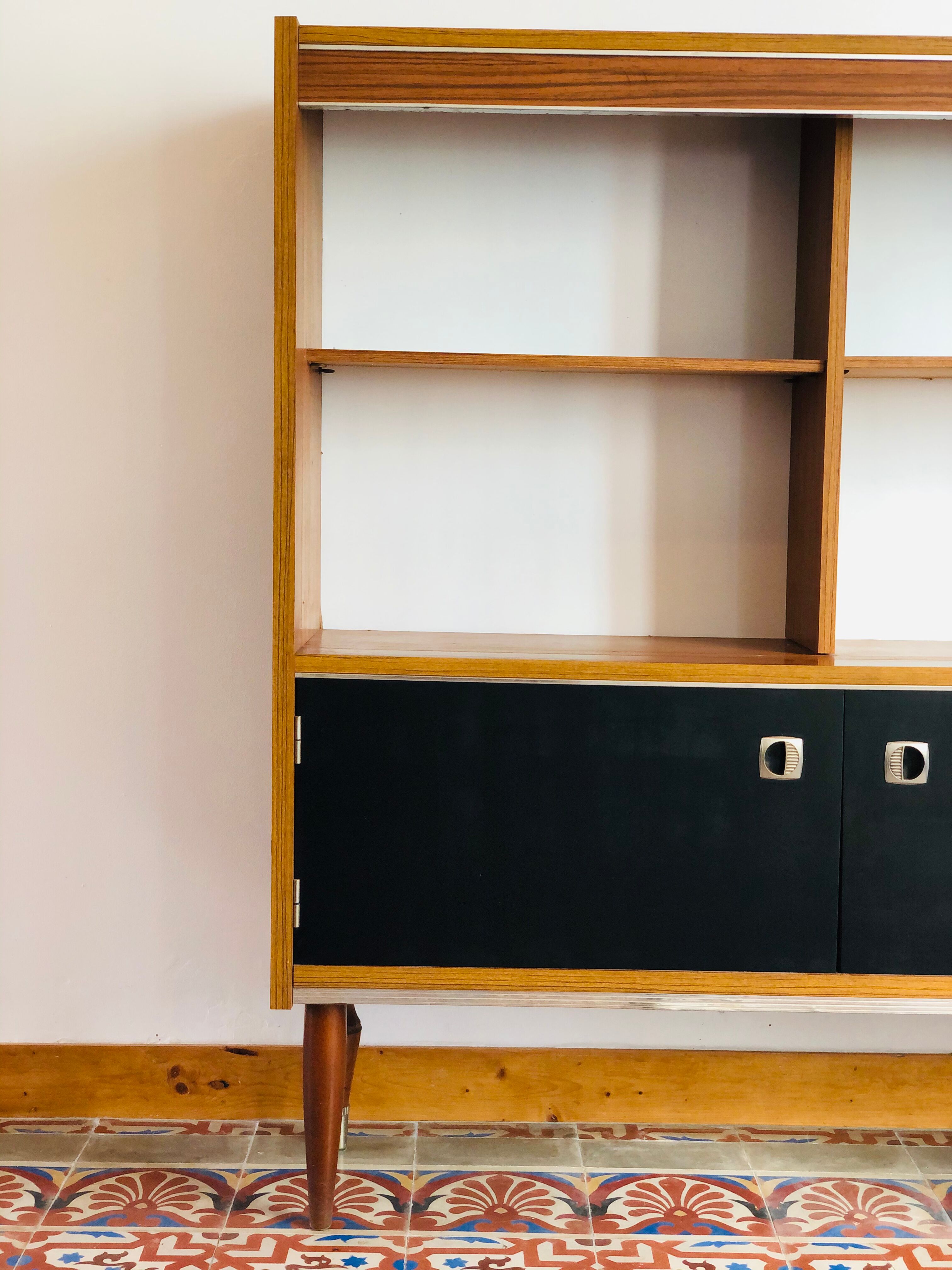 Vintage teak library 1960