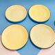 4 pastel yellow cups moulin des loups 50s