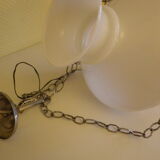 Vintage hanging from the 70s with chrome frame and enamelled orange ball finish