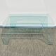 Table basse verre carrée. Vintage 90s