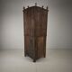 18th century Dutch witwerk cabinet with original key & faux Delft decoration