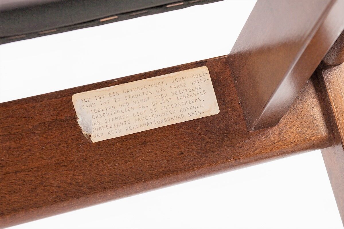 Armchair in black leather, 1970