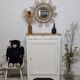 Old vintage Parisian pine patina buffet