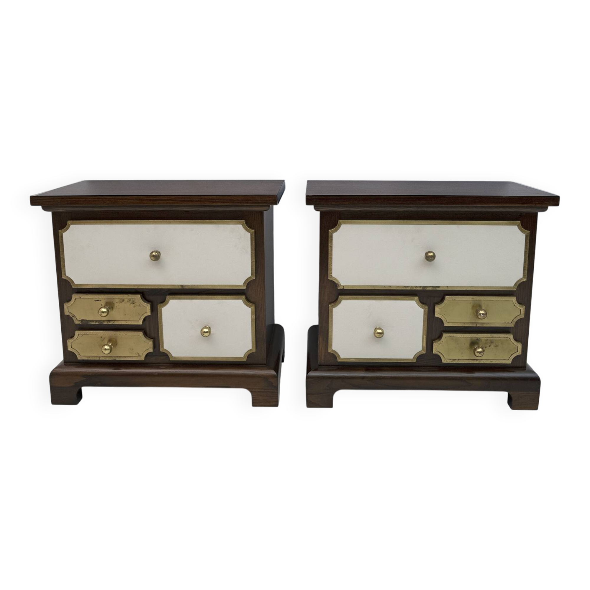 Pair of Luciano Frigerio Mid-Century Modern Italian Bedside Tables, 1960s