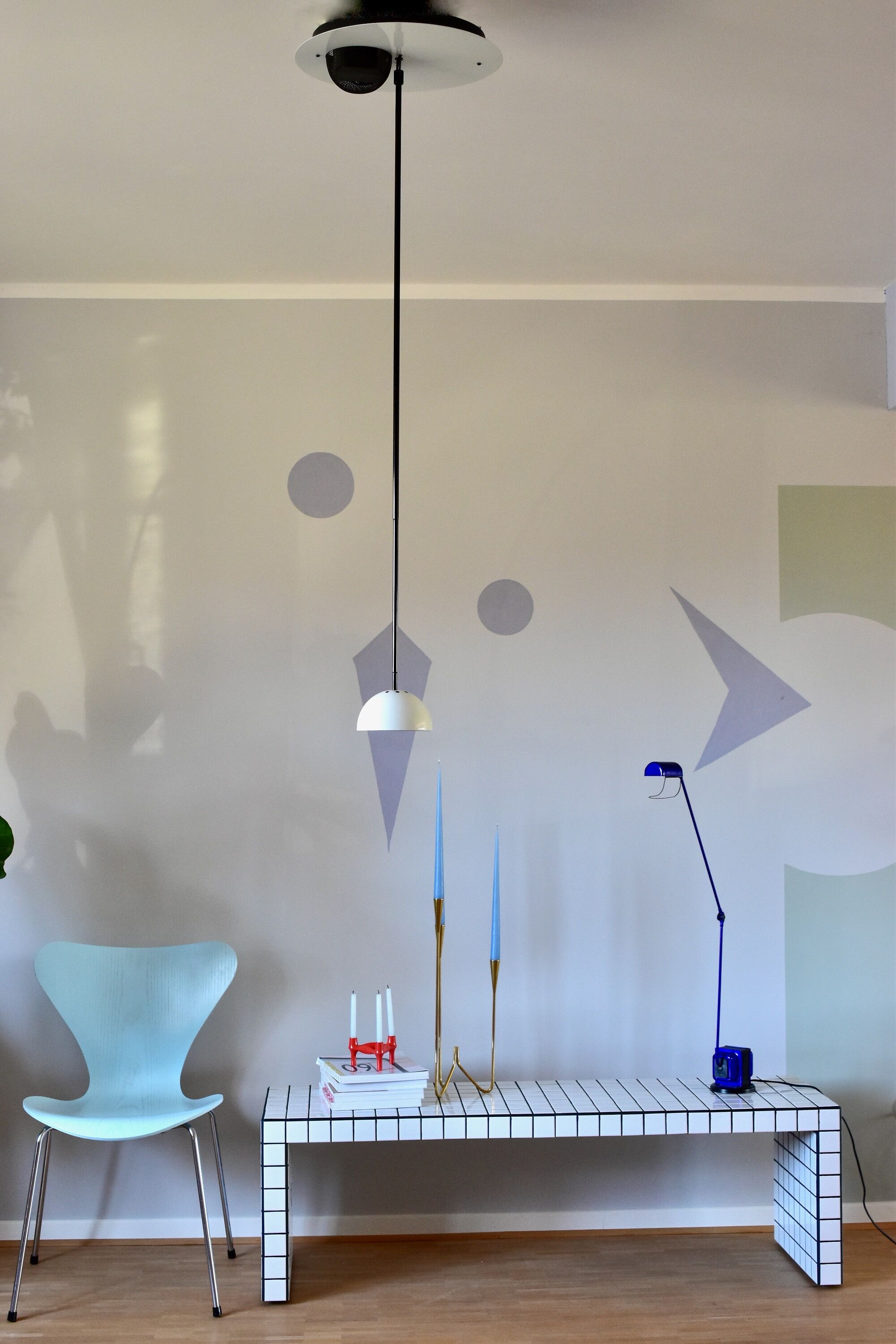 1980s Alessia Ceiling Lamp by Carlo Forcolini for Artemide, Made in Italy