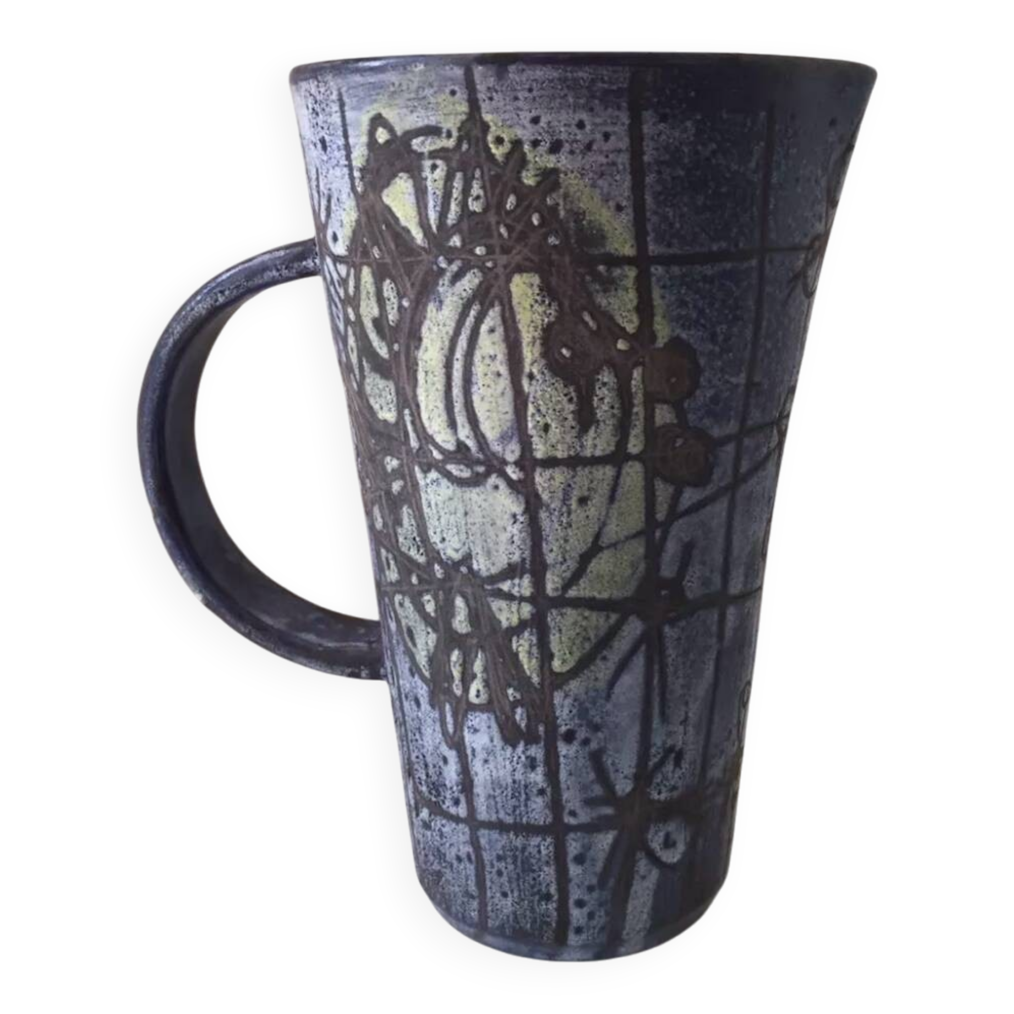 A. Camos Vallauris Blin style ceramic pitcher/jug