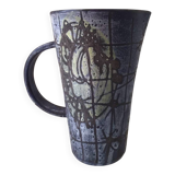 A. Camos Vallauris Blin style ceramic pitcher/jug