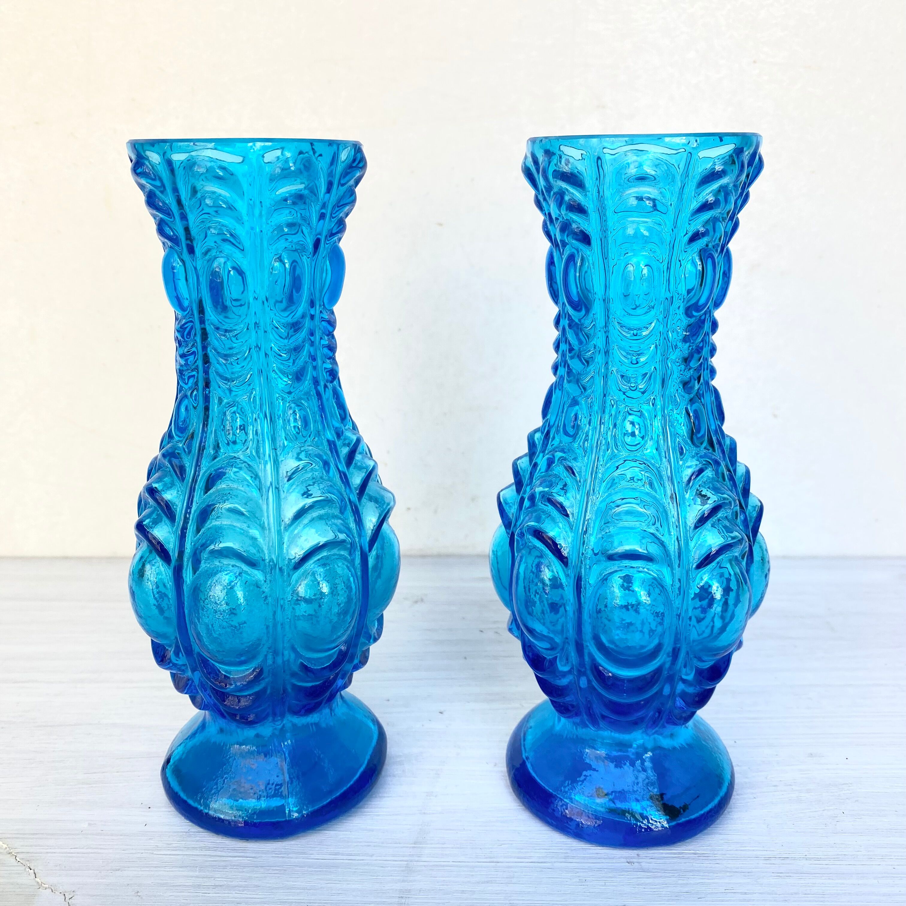 Duo molded glass vases