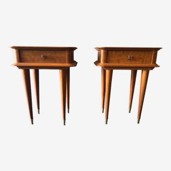 2 tables de chevet vintage