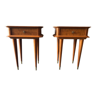 2 vintage bedside tables