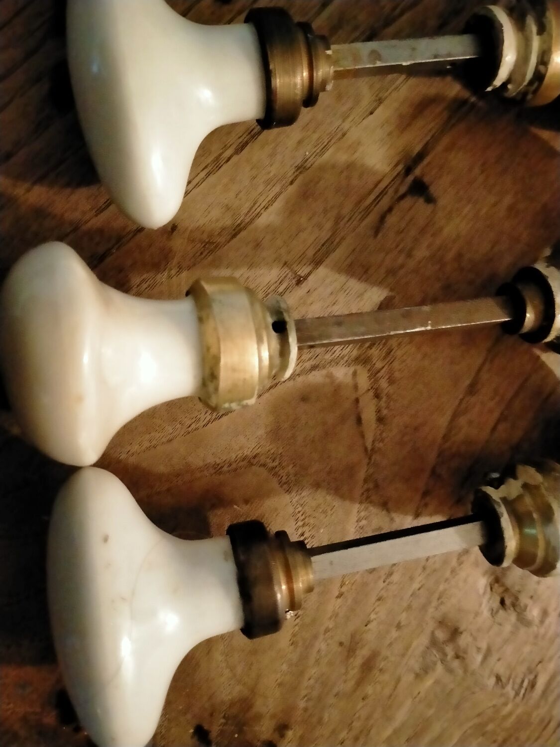 Antique porcelain door handles