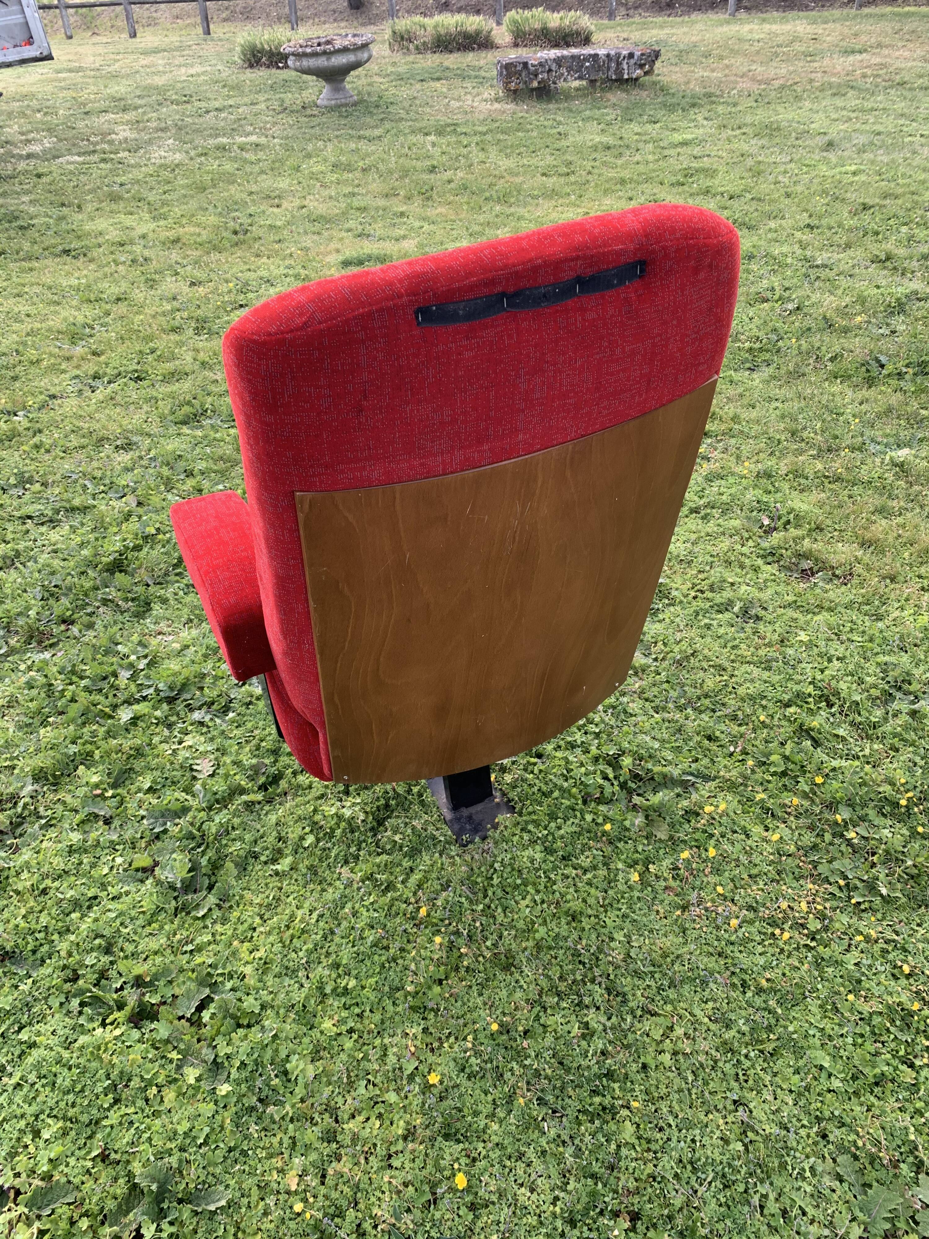 Red velvet cinema chair
