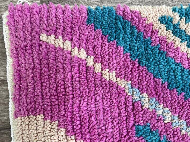 Tapis berbère artisanal laine naturelle 3x2 m
