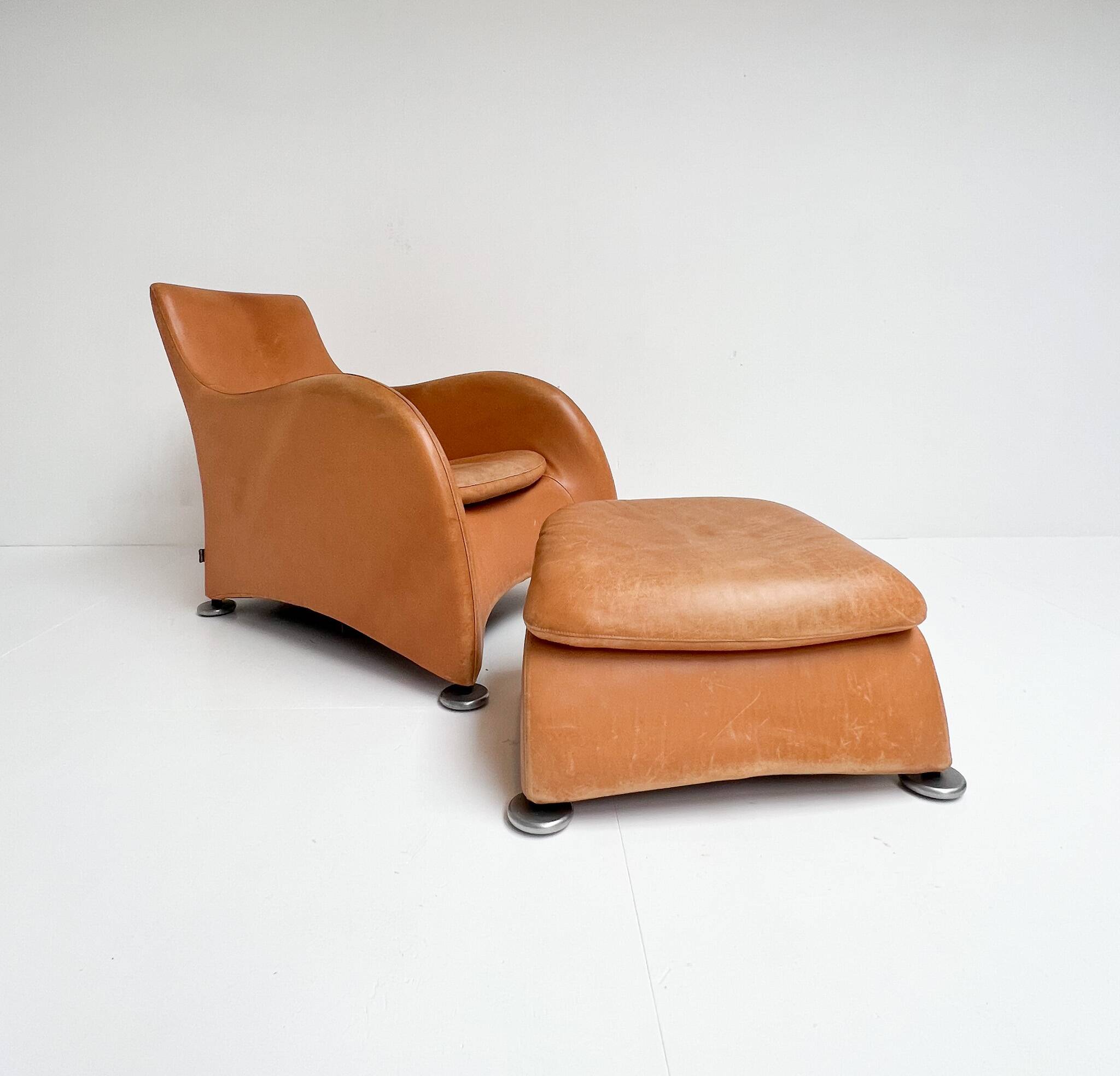 Montis Loge armchair with hocker by Gerard van den Berg, 1980s