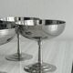 6 Letang Remy shiny stainless steel footed bowls.