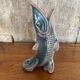 Antique fish shaped vase porcelain from france iridescent vintage