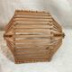 Basket fruit cut 1960 vintage bamboo rattan wicker
