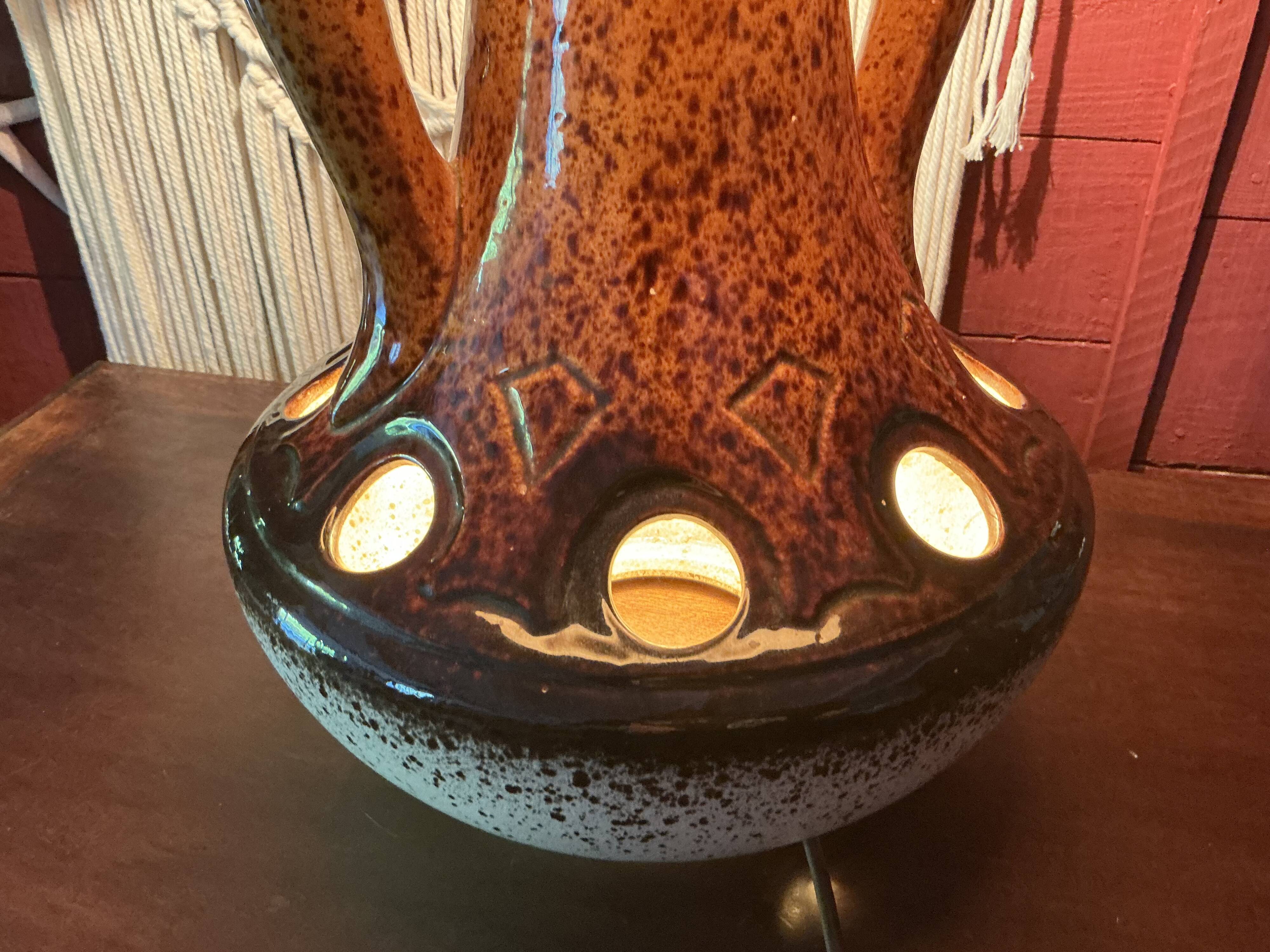 Lampe de sol vintage en céramique