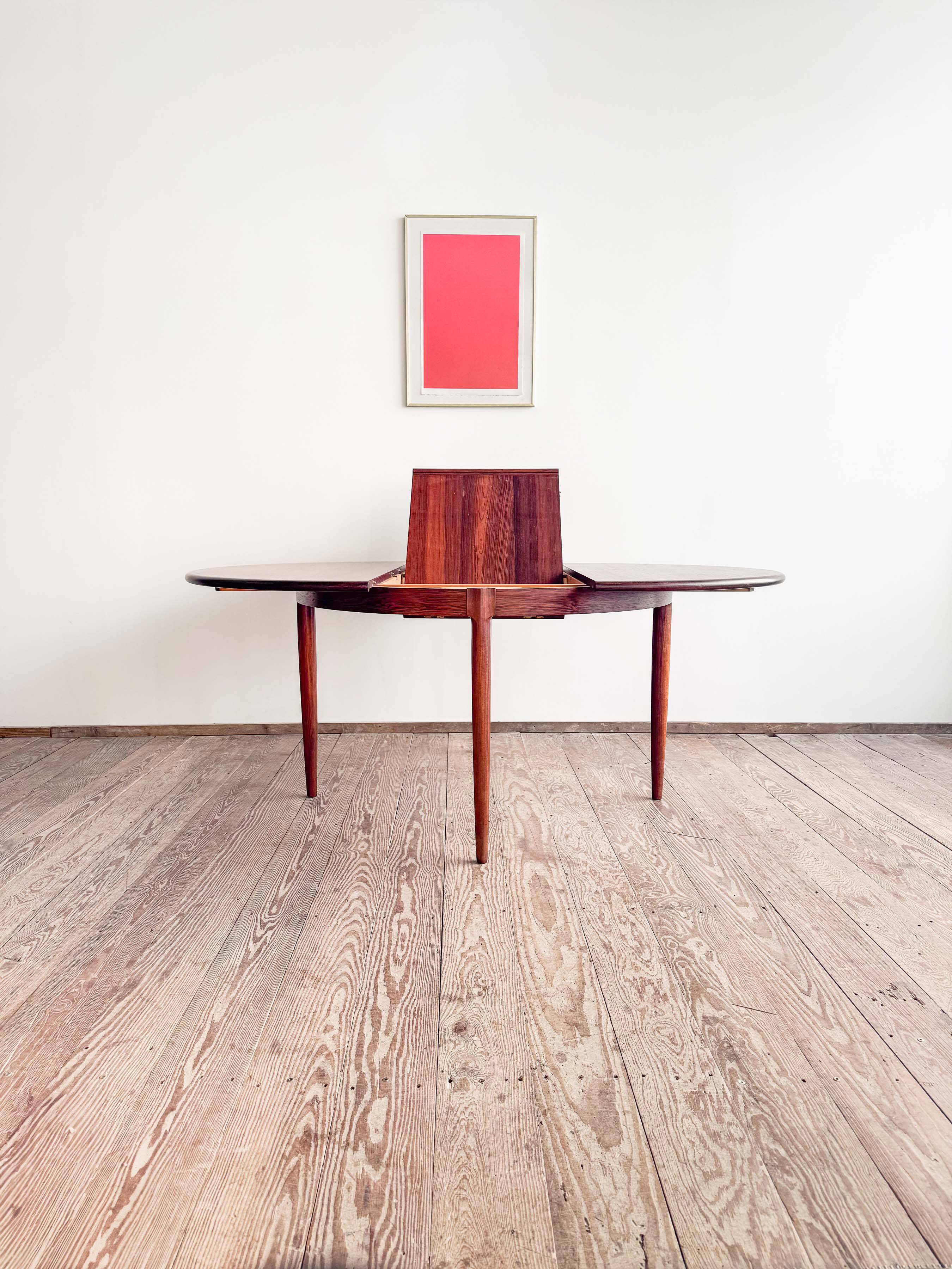 Table à manger danoise Mid-Century Modern en palissandre, Niels O. Møller