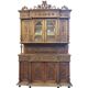 Art Nouveau buffet in carved oak with vine decoration