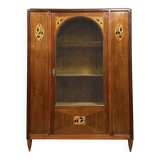 According to Maurice Dufrene: Art Nouveau period marquetry library around 1900
