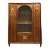 According to Maurice Dufrene: Art Nouveau period marquetry library around 1900