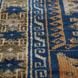Orange and blue Persian rug 132×83 cm