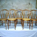 Set of 5 bistro chairs by Jacob and Josef Kohn
