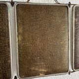 Miroir vintage 1930 triptyque barbier cristal biseauté- 25 x 58 cm