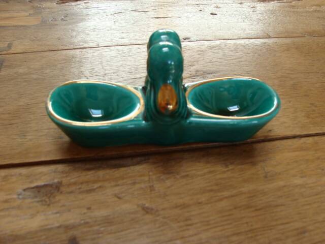 Art Deco salt and pepper set with ducks
