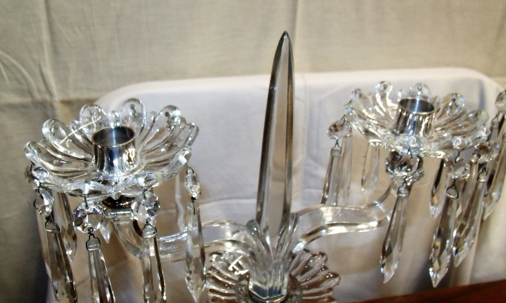 Pair of girandoles chandeliers to pendants