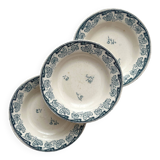 3 deep plates in iron earth "Milan" Creil and Montereau