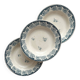 3 ironstone soup plates "Milan" Creil and Montereau