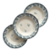 3 ironstone soup plates "Milan" Creil and Montereau
