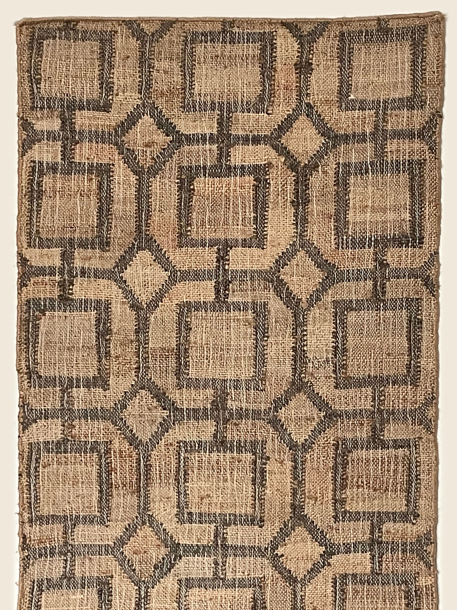 2.5 x 6 ft. - handmade hemp-cotton rug, floor carpet