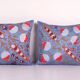 Set of 2 vintage embroidered cushion covers 48x48 cm