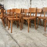 Set of 25 chairs Bistro Baumann bentwood year 1950 / 1960. vintage