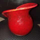 Ceramic rose heart vase by Fred and Andrée Stocker circa 1950