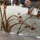 Exotic-patterned brasserie bistro mirror