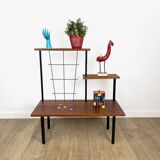 Mid-Century design wooden and metal side table