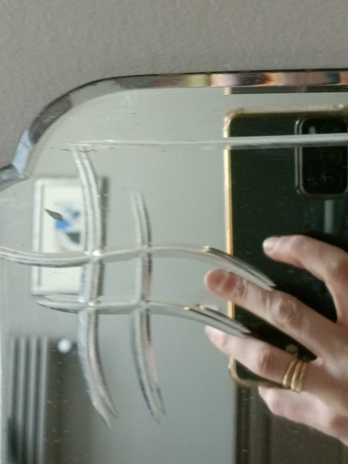 Art deco engraved mirror