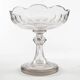 Biedermeier compote, transparent crystal, Czechia, 19th century