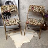 Pair of vintage Lafuma folding chairs